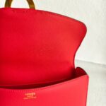 Hermes Pochette Cherche Rouge Tomato Epsom Leather with Gold Hardware #RUUS-12 - Image 11