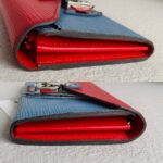 LV Tribal Mask Sarah Wallet Blue /Red Epi Leather with Silver Hardware #RUYE-2 - Image 9