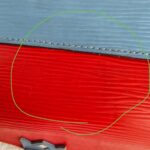 LV Tribal Mask Sarah Wallet Blue /Red Epi Leather with Silver Hardware #RUYE-2 - Image 6