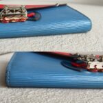 LV Tribal Mask Sarah Wallet Blue /Red Epi Leather with Silver Hardware #RUYE-2 - Image 10