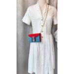 LV Tribal Mask Sarah Wallet Blue /Red Epi Leather with Silver Hardware #RUYE-2 - Image 34