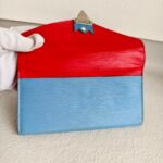 LV Tribal Mask Sarah Wallet Blue /Red Epi Leather with Silver Hardware #RUYE-2 - Image 2