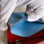 LV Tribal Mask Sarah Wallet Blue /Red Epi Leather with Silver Hardware #RUYE-2 - Image 23