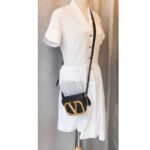 Valentino Garavani Small Supervee Black Smooth Calf leather with Gold Hardware #RUYL-1 - Image 27