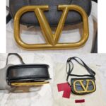 Valentino Garavani Small Supervee Black Smooth Calf leather with Gold Hardware #RUYL-1 - Image 2