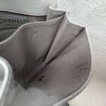 Chanel Boy Buckle Crossbody/Shoulder Bag Pearl White Calf Leather with Silver Hardware #RURL-2 - Image 20