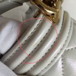 Chanel Boy Buckle Crossbody/Shoulder Bag Pearl White Calf Leather with Silver Hardware #RURL-2 - Image 10