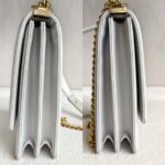 Chanel Boy Buckle Crossbody/Shoulder Bag Pearl White Calf Leather with Silver Hardware #RURL-2 - Image 5