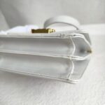 Chanel Boy Buckle Crossbody/Shoulder Bag Pearl White Calf Leather with Silver Hardware #RURL-2 - Image 12