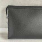 LV Pochette Voyage Black Taiga Leather with Silver Hardware #RUTR-2 - Image 5