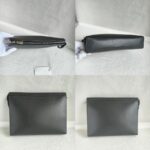 LV Pochette Voyage Black Taiga Leather with Silver Hardware #RUTR-2 - Image 2