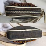 Loewe Anagram Wooden Beads/Denim/Leather Small Crossbody Bag #RYTC-4 - Image 5