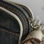 Loewe Anagram Wooden Beads/Denim/Leather Small Crossbody Bag #RYTC-4 - Image 6