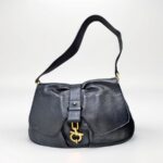Salvatore Ferragamo Bag Black Calfskin with Gold Hardware #RUTC-2