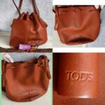 Tod's Bucket Brick Brown Calf Leather with Gold Hardware #RUYR-9 - Image 2