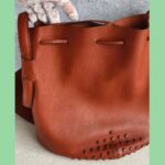 Tod's Bucket Brick Brown Calf Leather with Gold Hardware #RUYR-9 - Image 3