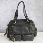 Tods T-Bag Black Calf Leather with Gold Hardware #RLEE-2