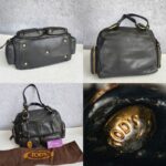 Tods T-Bag Black Calf Leather with Gold Hardware #RLEE-2 - Image 2