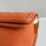 Chanel Boy 24cm Orange Lambskin with Gold Hardware #RUSE-1 - Image 16