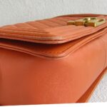 Chanel Boy 24cm Orange Lambskin with Gold Hardware #RUSE-1 - Image 15