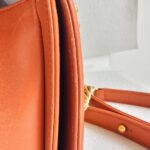 Chanel Boy 24cm Orange Lambskin with Gold Hardware #RUSE-1 - Image 13