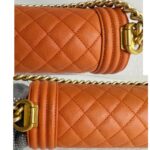 Chanel Boy 24cm Orange Lambskin with Gold Hardware #RUSE-1 - Image 18
