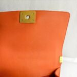 Chanel Boy 24cm Orange Lambskin with Gold Hardware #RUSE-1 - Image 21