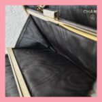 Chanel Wallet Black Grained Calfskin with Gold Hardware #RURS-8 - Image 21