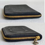 Chanel Wallet Black Grained Calfskin with Gold Hardware #RURS-8 - Image 9