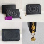 Chanel Wallet Black Grained Calfskin with Gold Hardware #RURS-8 - Image 2