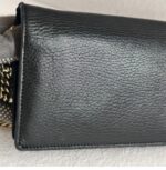 Gucci WOC Interlocking Wallet On Chain Black Calf Leather with Gold Hardware #RURY-5 - Image 5