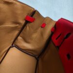 Hermes Birkin 30CM Bi-color Rouge Tomate/Tabac-Camel Clemence Leather with Palladium-Plated Hardware #RUOO-1 - Image 37