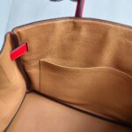 Hermes Birkin 30CM Bi-color Rouge Tomate/Tabac-Camel Clemence Leather with Palladium-Plated Hardware #RUOO-1 - Image 40