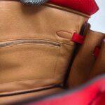 Hermes Birkin 30CM Bi-color Rouge Tomate/Tabac-Camel Clemence Leather with Palladium-Plated Hardware #RUOO-1 - Image 39