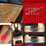 Hermes Birkin 30CM Bi-color Rouge Tomate/Tabac-Camel Clemence Leather with Palladium-Plated Hardware #RUOO-1 - Image 19