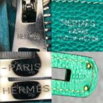 Hermes Birkin 35cm Turquoise Togo Leather with Palladium Plated Hardware #RELE-1 - Image 14