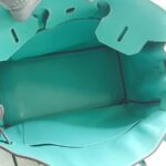 Hermes Birkin 35cm Turquoise Togo Leather with Palladium Plated Hardware #RELE-1 - Image 15