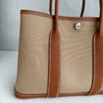 Hermes Garden Party 30cm Brown Canvas with Leather and Palladium Hardware #RUSY-2 - Image 5