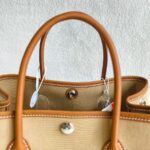 Hermes Garden Party 30cm Brown Canvas with Leather and Palladium Hardware #RUSY-2 - Image 21