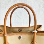 Hermes Garden Party 30cm Brown Canvas with Leather and Palladium Hardware #RUSY-2 - Image 18