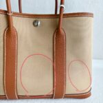 Hermes Garden Party 30cm Brown Canvas with Leather and Palladium Hardware #RUSY-2 - Image 4
