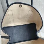 Hermes Garden Party 36cm Navy Blue/Beige Canvas with Leather and Palladium Hardware #RUSY-1 - Image 26