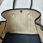 Hermes Garden Party 36cm Navy Blue/Beige Canvas with Leather and Palladium Hardware #RUSY-1 - Image 25