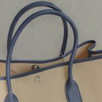 Hermes Garden Party 36cm Navy Blue/Beige Canvas with Leather and Palladium Hardware #RUSY-1 - Image 18