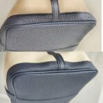 Hermes Garden Party 36cm Navy Blue/Beige Canvas with Leather and Palladium Hardware #RUSY-1 - Image 16