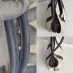 Hermes Garden Party 36cm Navy Blue/Beige Canvas with Leather and Palladium Hardware #RUSY-1 - Image 22