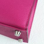 Hermes Kelly ll Sellier 25cm Rose Pourpre Epsom Leather with Palladium Plated Hardware #RCEY-1 - Image 12