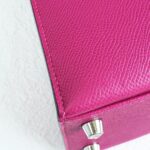 Hermes Kelly ll Sellier 25cm Rose Pourpre Epsom Leather with Palladium Plated Hardware #RCEY-1 - Image 13