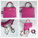 Hermes Kelly ll Sellier 25cm Rose Pourpre Epsom Leather with Palladium Plated Hardware #RCEY-1 - Image 2