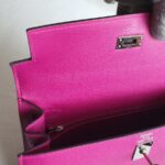 Hermes Kelly ll Sellier 25cm Rose Pourpre Epsom Leather with Palladium Plated Hardware #RCEY-1 - Image 23